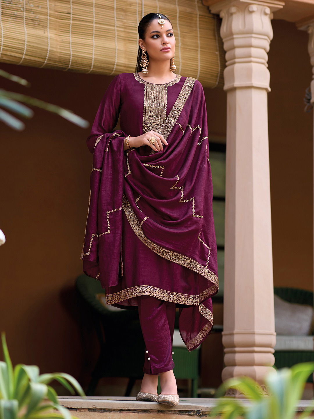 Indo Era 2368 Silk Straight Cut Kurta With Bottom Dupatta Catalog